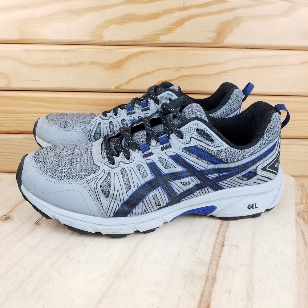 Asics Gel Venture 7 Mens 9.5 Running Shoes Lace-up Sneakers 1011A891 Gray Blue